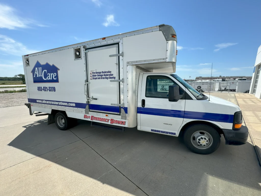Disaster Repair and cleanup, Water and fire damage, All Care Repair Van, All Care Restoration Van